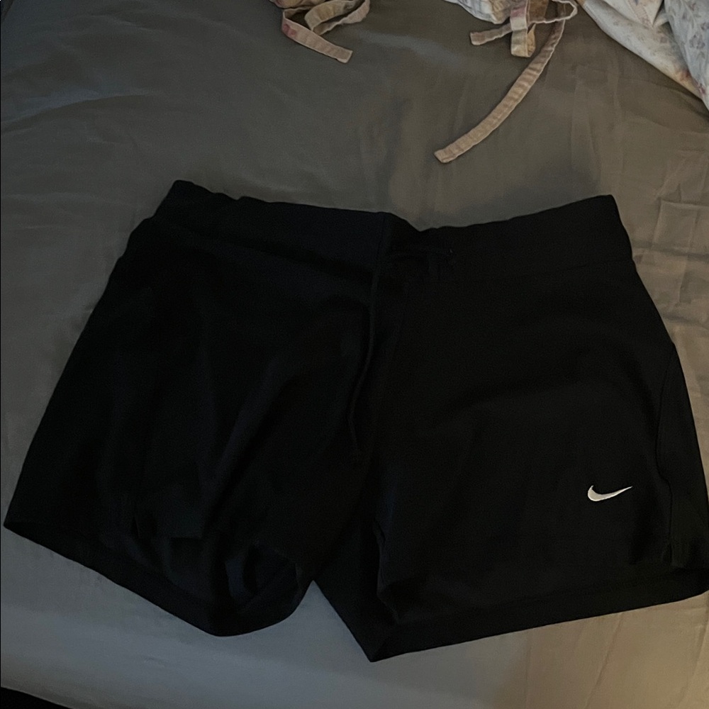Nike Black Sports Shorts with White Logo